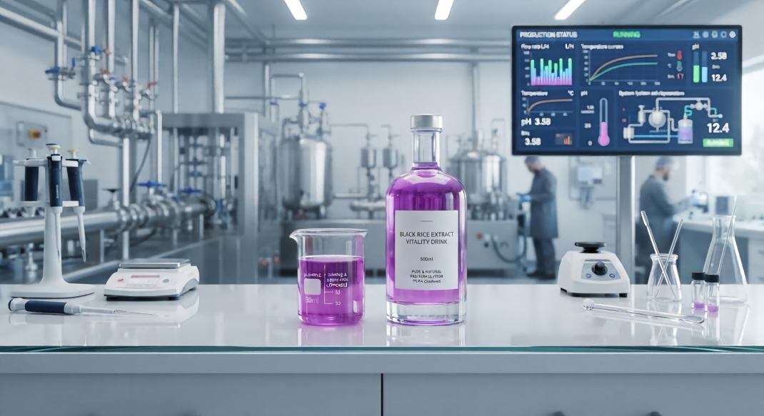 Water-Soluble Black Rice Extract for Sediment-Free Purple RTD Liquids